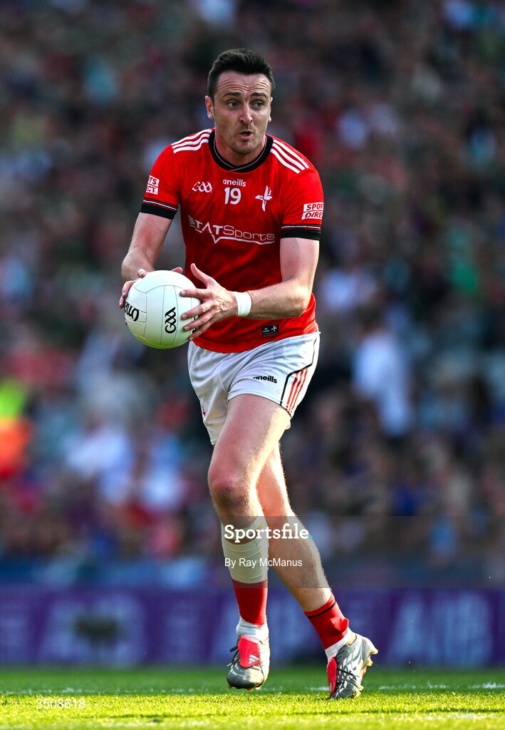 11 July 2026; Tommy Durnin of Louth during the GAA Football All-Ireland Senior Championship semi-final match between Mayo and Louth at Croke Park in Dublin. Photo by Ray McManus/Sportsfile