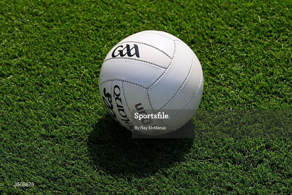 11 July 2026; Àn 'O'Neills football', the property of the the Down County Board, on the pitch before the Tailteann Cup final match between Down and Wicklow at Croke Park in Dublin. Photo by Ray McManus/Sportsfile