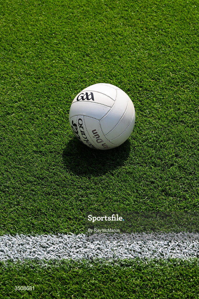 11 July 2026; Àn 'O'Neills football', the property of the the Down County Board, on the pitch before the Tailteann Cup final match between Down and Wicklow at Croke Park in Dublin. Photo by Ray McManus/Sportsfile