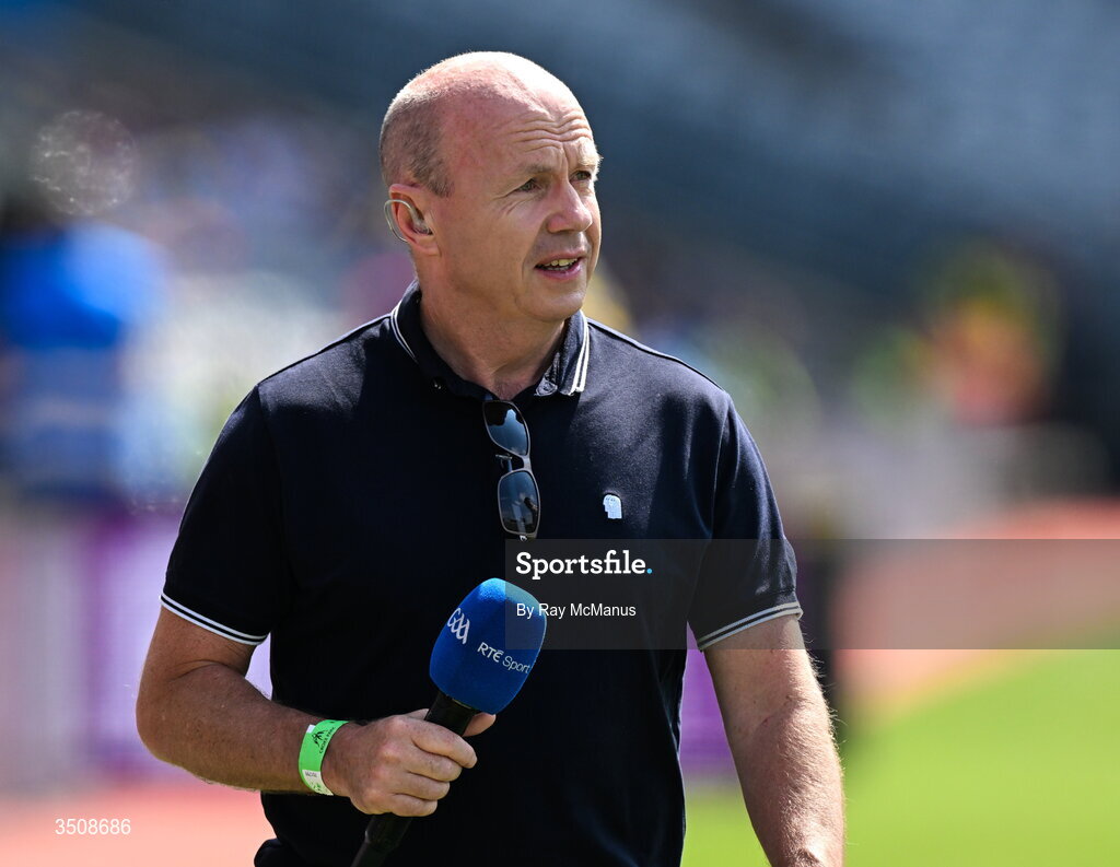 11 July 2026; Peter Canavan of RTÉ before the Tailteann Cup final match between Down and Wicklow at Croke Park in Dublin. Photo by Ray McManus/Sportsfile