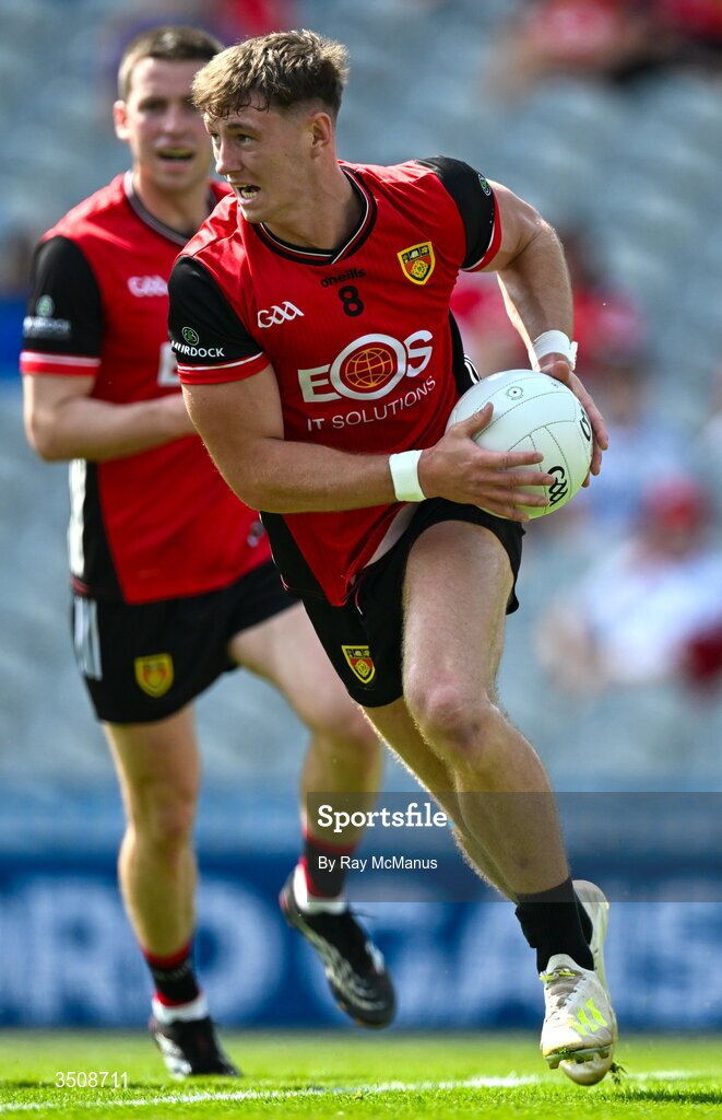 11 July 2026; Ryan McEvoy of Down during the Tailteann Cup final match between Down and Wicklow at Croke Park in Dublin. Photo by Ray McManus/Sportsfile