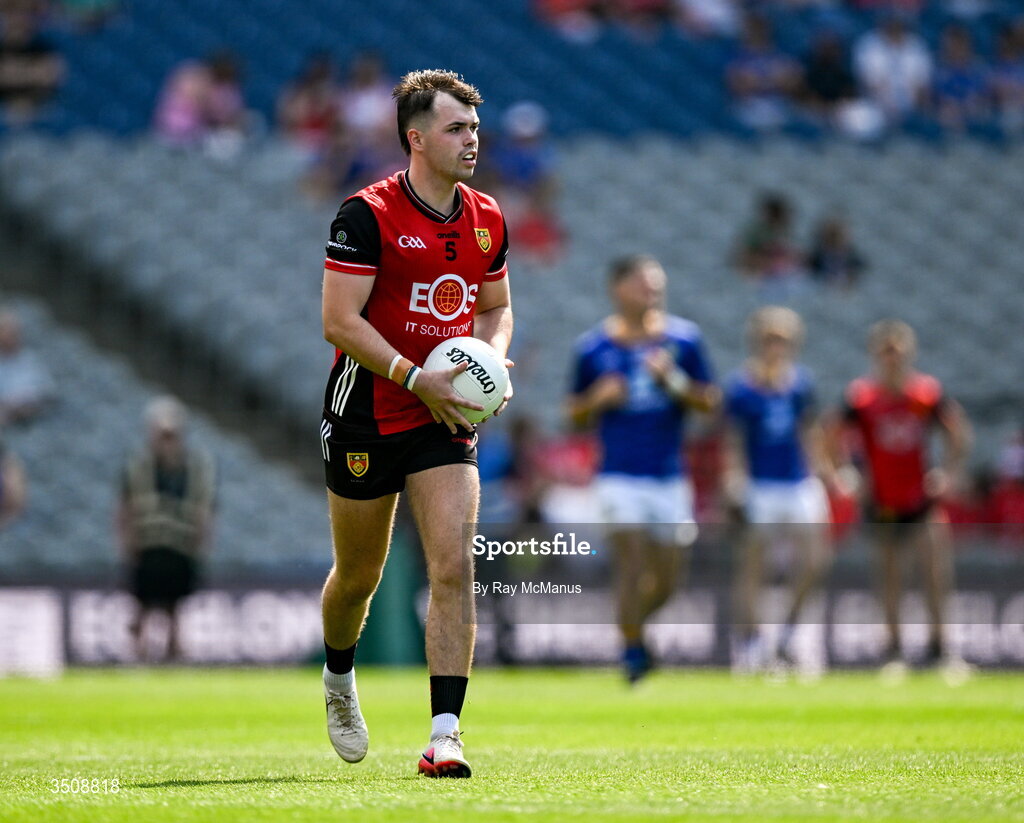 11 July 2026; Callum Rogers of Down during the Tailteann Cup final match between Down and Wicklow at Croke Park in Dublin. Photo by Ray McManus/Sportsfile