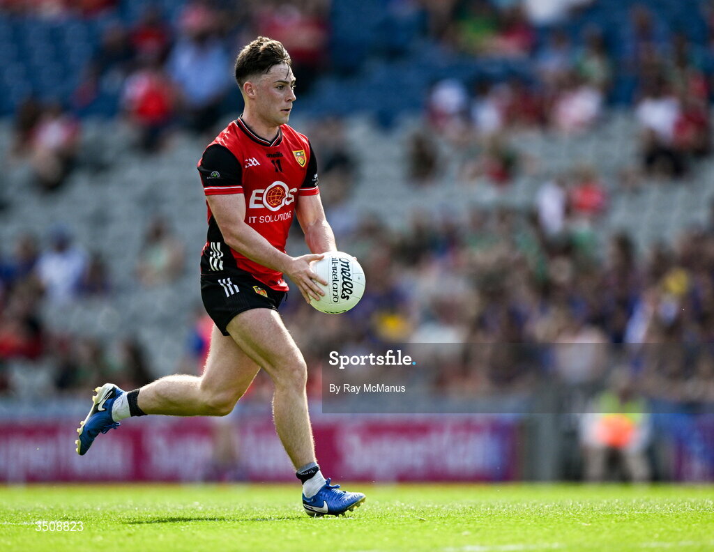 11 July 2026; Ceilum Doherty of Down during the Tailteann Cup final match between Down and Wicklow at Croke Park in Dublin. Photo by Ray McManus/Sportsfile
