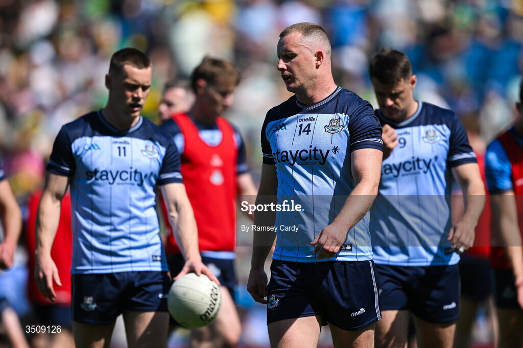 12 July 2026; Ciaran Kilkenny of Dublin before the GAA Football All-Ireland Senior Championship semi-final match between Dublin and Kerry at Croke Park in Dublin. Photo by Ramsey Cardy/Sportsfile