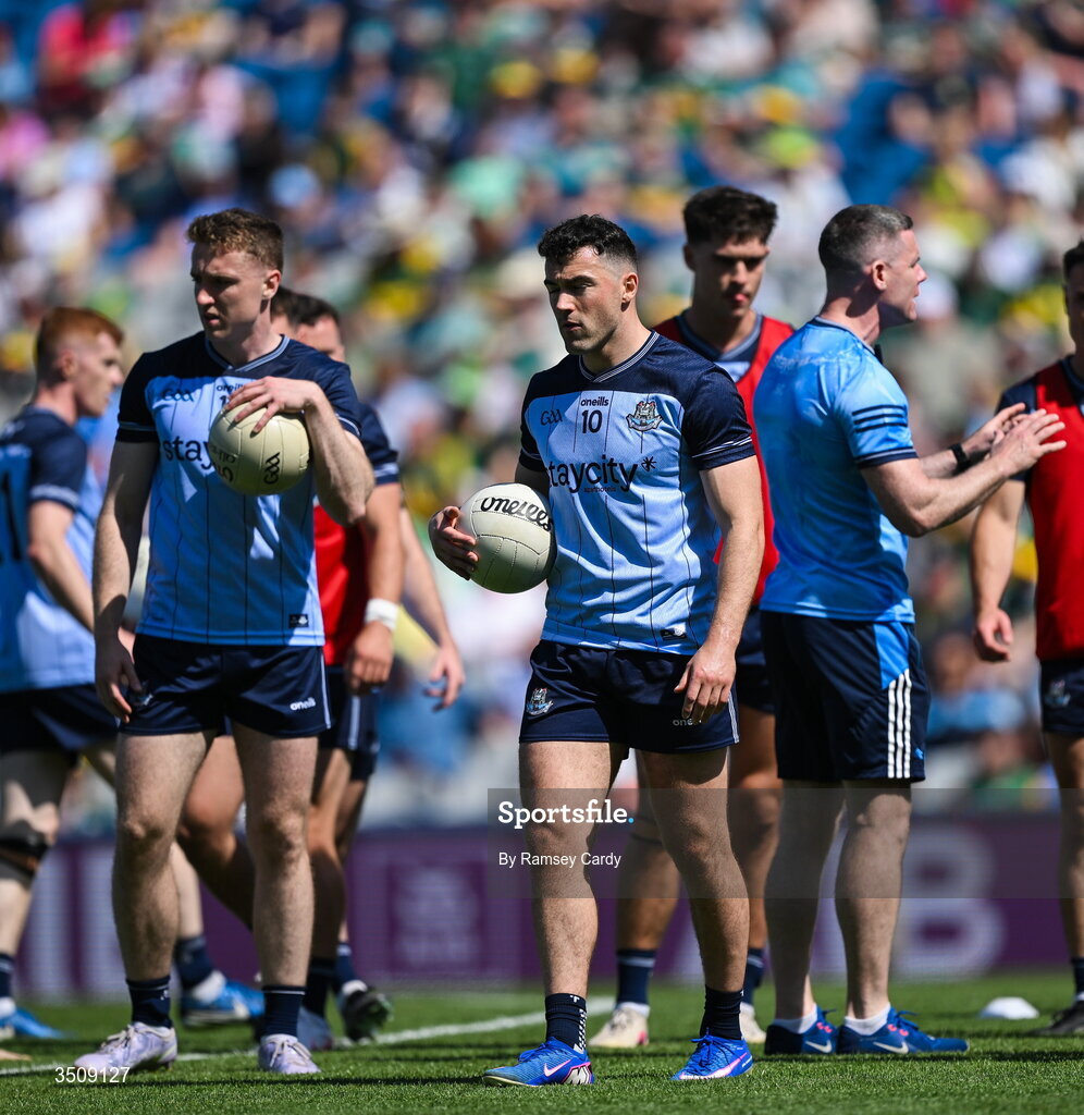 12 July 2026; Colm Basquel of Dublin before the GAA Football All-Ireland Senior Championship semi-final match between Dublin and Kerry at Croke Park in Dublin. Photo by Ramsey Cardy/Sportsfile