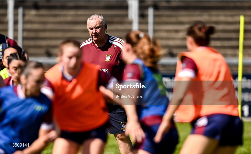 12 July 2026; Westmeath manager Frank Browne before the LGFA TG4 All-Ireland Intermediate Championship semi-final match between Roscommon and Westmeath at Kingspan Breffni in Cavan. Photo by Ben McShane/Sportsfile