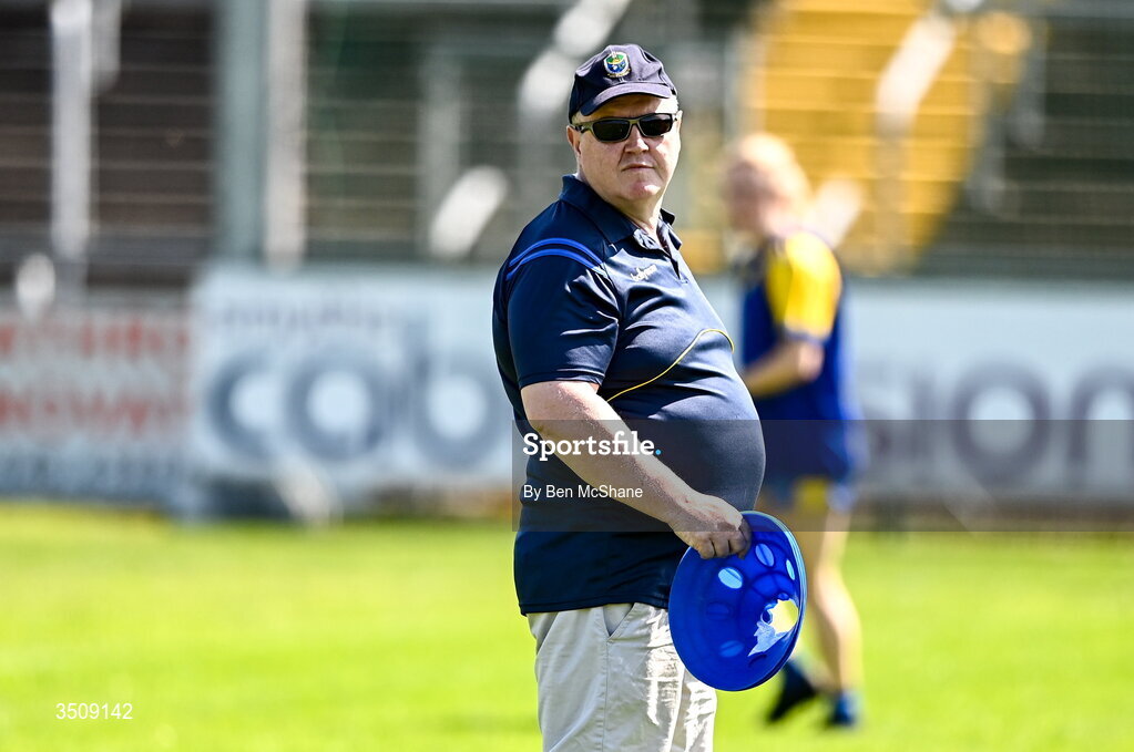 12 July 2026; Roscommon manager Finbar Egan before the LGFA TG4 All-Ireland Intermediate Championship semi-final match between Roscommon and Westmeath at Kingspan Breffni in Cavan. Photo by Ben McShane/Sportsfile