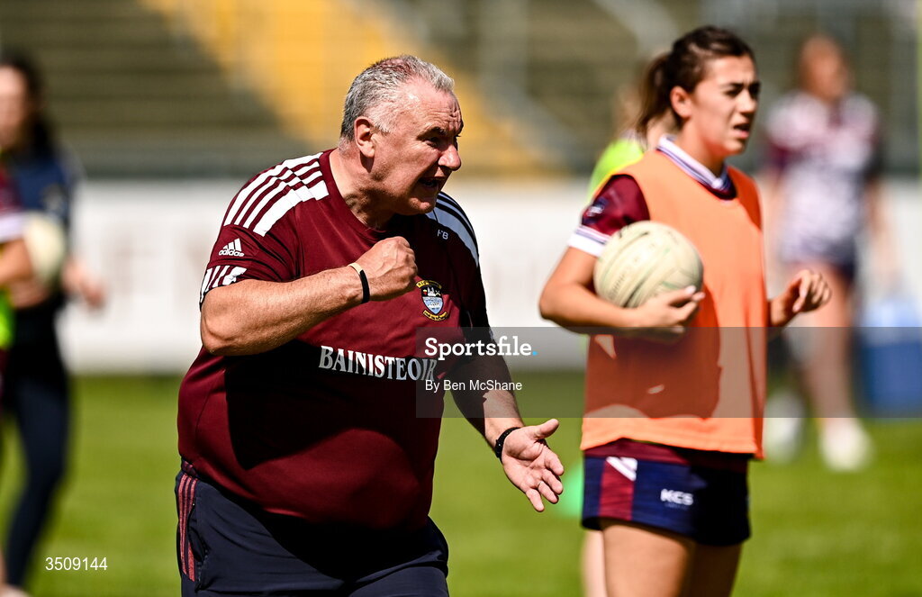 12 July 2026; Westmeath manager Frank Browne before the LGFA TG4 All-Ireland Intermediate Championship semi-final match between Roscommon and Westmeath at Kingspan Breffni in Cavan. Photo by Ben McShane/Sportsfile