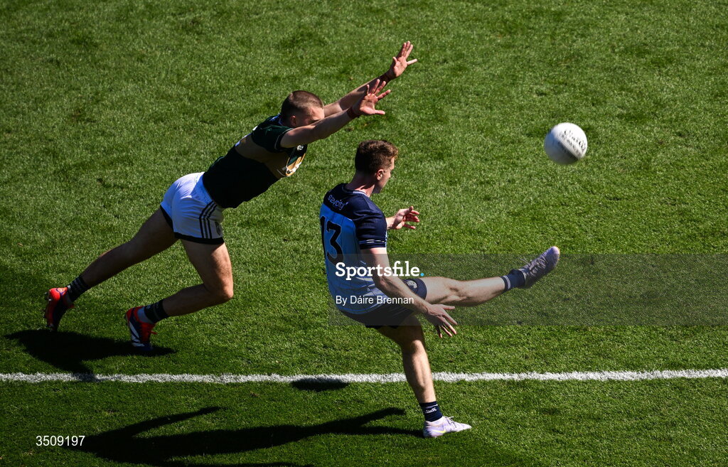 12 July 2026; Paddy Small of Dublin during the GAA Football All-Ireland Senior Championship semi-final match between Dublin and Kerry at Croke Park in Dublin. Photo by Dáire Brennan/Sportsfile