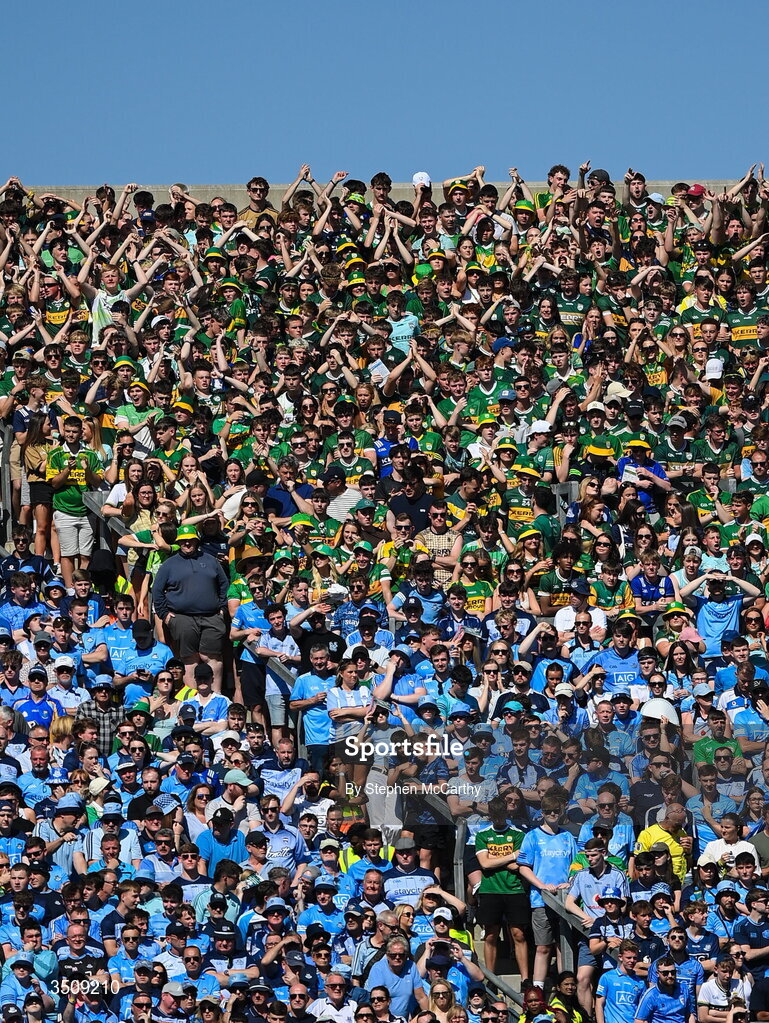 12 July 2026; A general view of Hill 16 during the GAA Football All-Ireland Senior Championship semi-final match between Dublin and Kerry at Croke Park in Dublin. Photo by Stephen McCarthy/Sportsfile