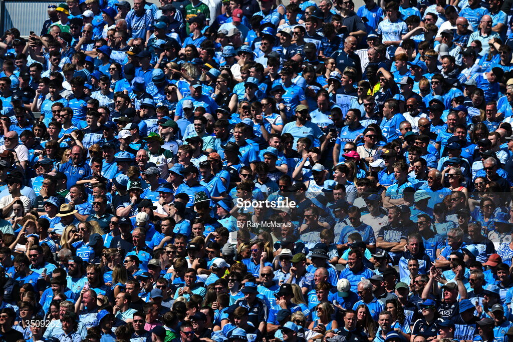 12 July 2026; Dublin supporters, on Hill 16, during the GAA Football All-Ireland Senior Championship semi-final match between Dublin and Kerry at Croke Park in Dublin. Photo by Ray McManus/Sportsfile Photo by Ray McManus/Sportsfile