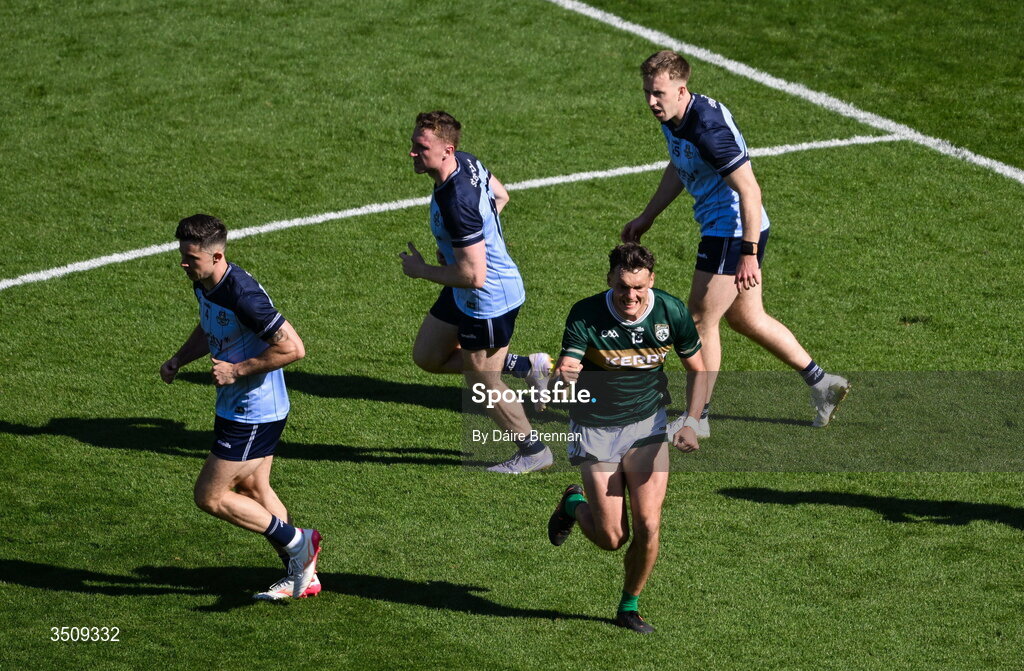 12 July 2026; David Clifford of Kerry celebrates a score during the GAA Football All-Ireland Senior Championship semi-final match between Dublin and Kerry at Croke Park in Dublin. Photo by Dáire Brennan/Sportsfile