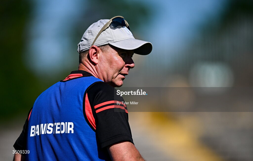 12 July 2026; Down manager Colm Donnelly during the LGFA TG4 All-Ireland Intermediate Championship semi-final match between Down and Fermanagh at St Tiernach’s Park in Clones, Monaghan. Photo by Tyler Miller/Sportsfile