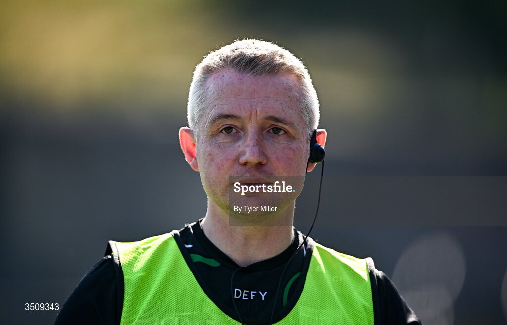 12 July 2026; Fermanagh manager Barry McKenna during the LGFA TG4 All-Ireland Intermediate Championship semi-final match between Down and Fermanagh at St Tiernach’s Park in Clones, Monaghan. Photo by Tyler Miller/Sportsfile