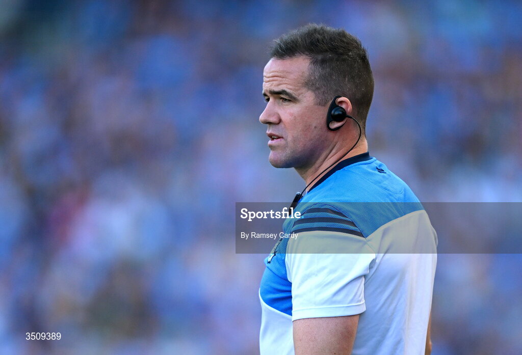 12 July 2026; Dublin manager Ger Brennan during the GAA Football All-Ireland Senior Championship semi-final match between Dublin and Kerry at Croke Park in Dublin. Photo by Ramsey Cardy/Sportsfile