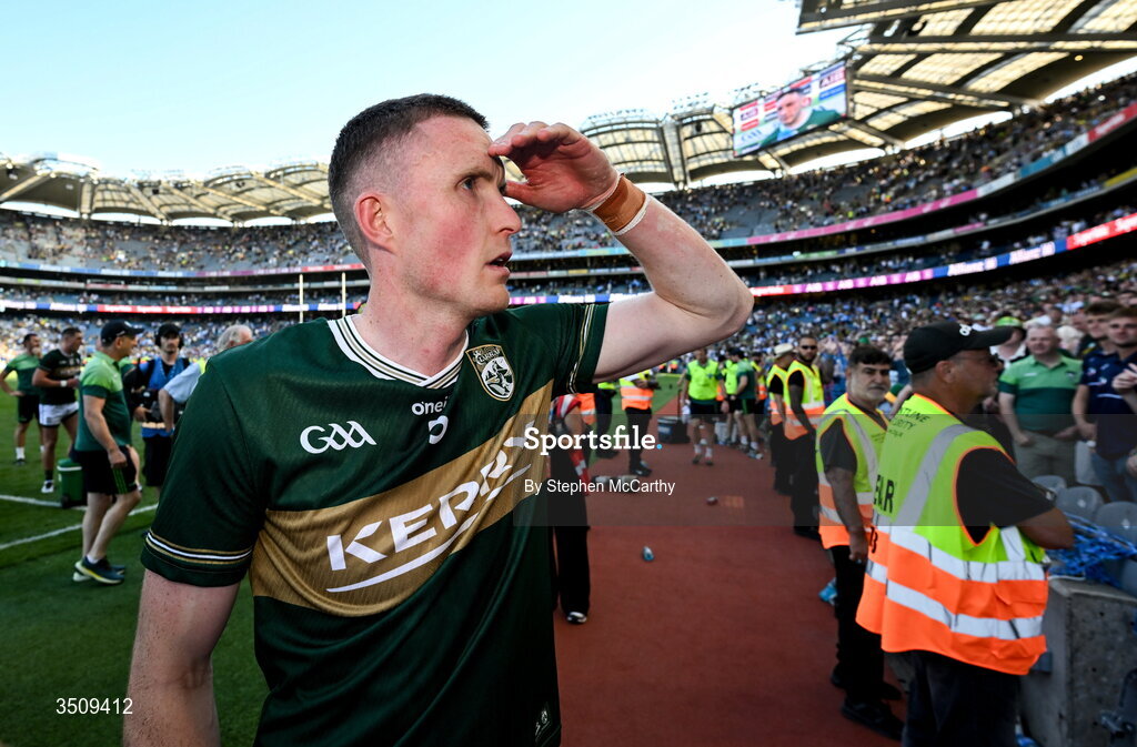 12 July 2026; Jason Foley of Kerry after the GAA Football All-Ireland Senior Championship semi-final match between Dublin and Kerry at Croke Park in Dublin. Photo by Stephen McCarthy/Sportsfile