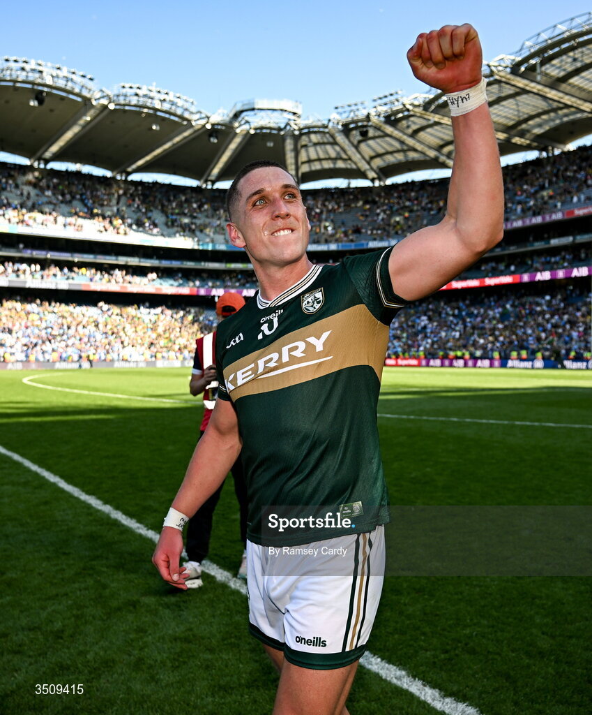 12 July 2026; Joe O'Connor of Kerry after the GAA Football All-Ireland Senior Championship semi-final match between Dublin and Kerry at Croke Park in Dublin. Photo by Ramsey Cardy/Sportsfile