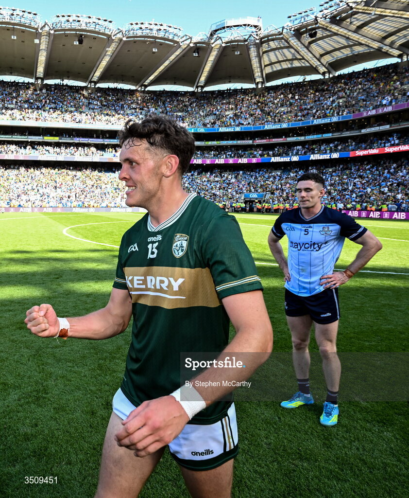 12 July 2026; David Clifford of Kerry after the GAA Football All-Ireland Senior Championship semi-final match between Dublin and Kerry at Croke Park in Dublin. Photo by Stephen McCarthy/Sportsfile