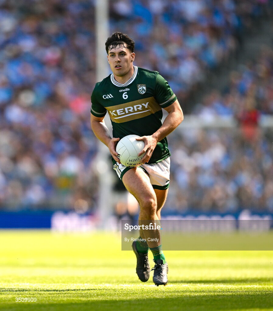 12 July 2026; Mike Breen of Kerry during the GAA Football All-Ireland Senior Championship semi-final match between Dublin and Kerry at Croke Park in Dublin. Photo by Ramsey Cardy/Sportsfile
