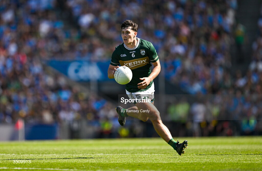 12 July 2026; Mike Breen of Kerry during the GAA Football All-Ireland Senior Championship semi-final match between Dublin and Kerry at Croke Park in Dublin. Photo by Ramsey Cardy/Sportsfile