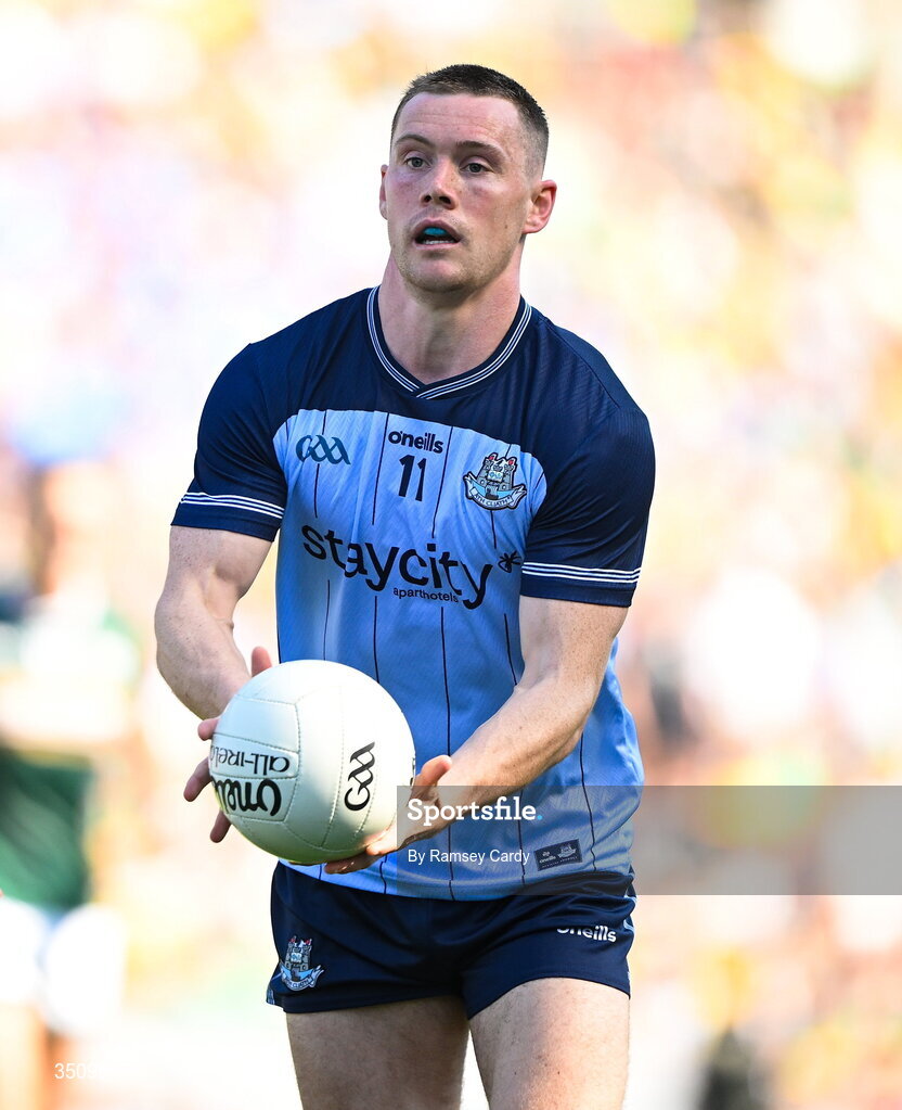 12 July 2026; Con O'Callaghan of Dublin during the GAA Football All-Ireland Senior Championship semi-final match between Dublin and Kerry at Croke Park in Dublin. Photo by Ramsey Cardy/Sportsfile