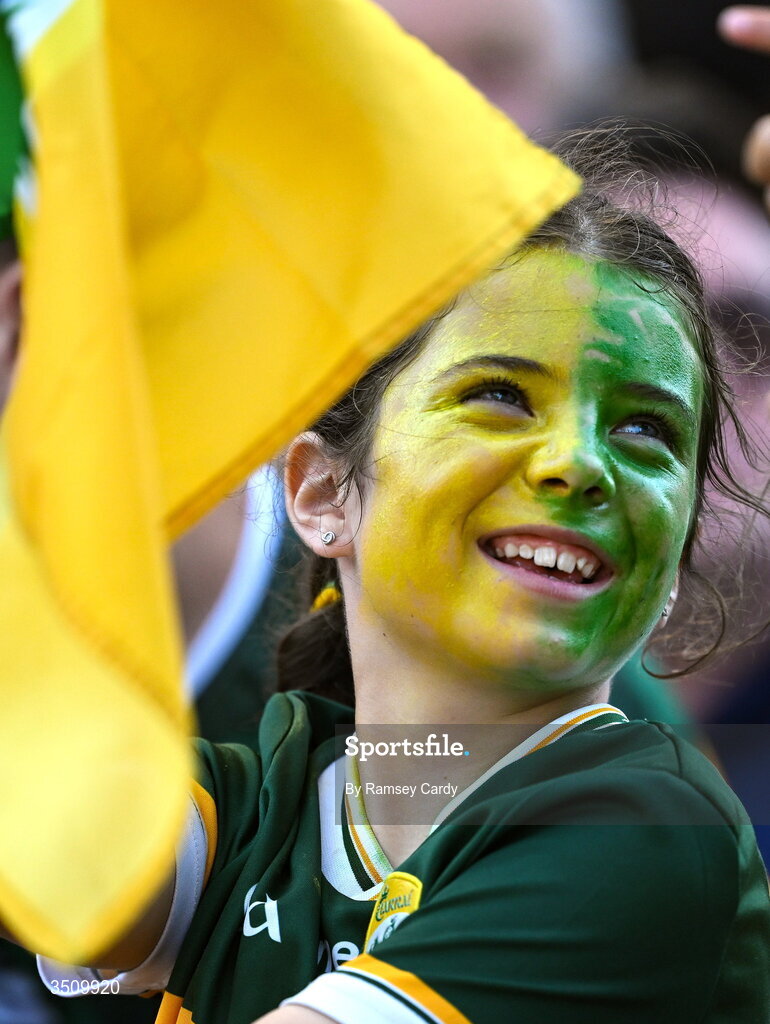 12 July 2026; A Kerry supporter during the GAA Football All-Ireland Senior Championship semi-final match between Dublin and Kerry at Croke Park in Dublin. Photo by Ramsey Cardy/Sportsfile