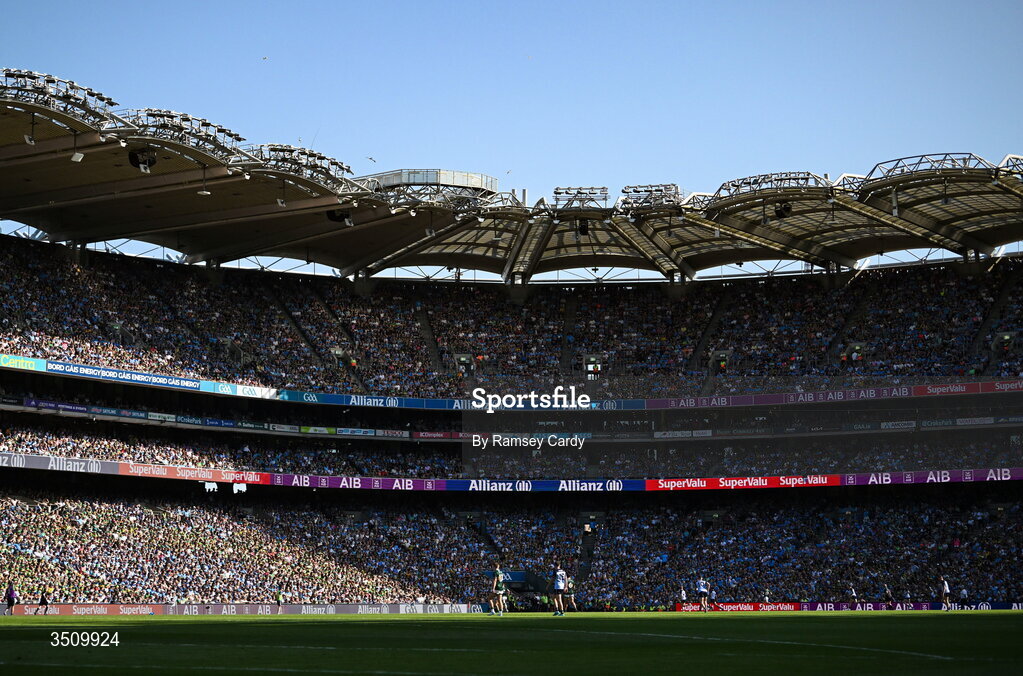 12 July 2026; A general view during the GAA Football All-Ireland Senior Championship semi-final match between Dublin and Kerry at Croke Park in Dublin. Photo by Ramsey Cardy/Sportsfile
