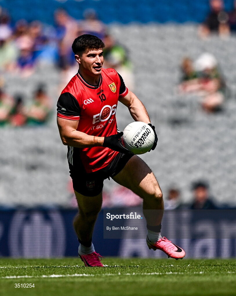 11 July 2026; Daniel Guinness of Down during the Tailteann Cup final match between Down and Wicklow at Croke Park in Dublin. Photo by Ben McShane/Sportsfile
