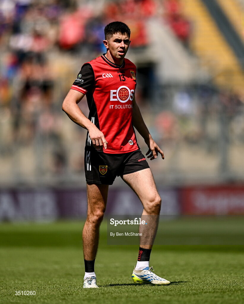 11 July 2026; John McGeough of Down during the Tailteann Cup final match between Down and Wicklow at Croke Park in Dublin. Photo by Ben McShane/Sportsfile