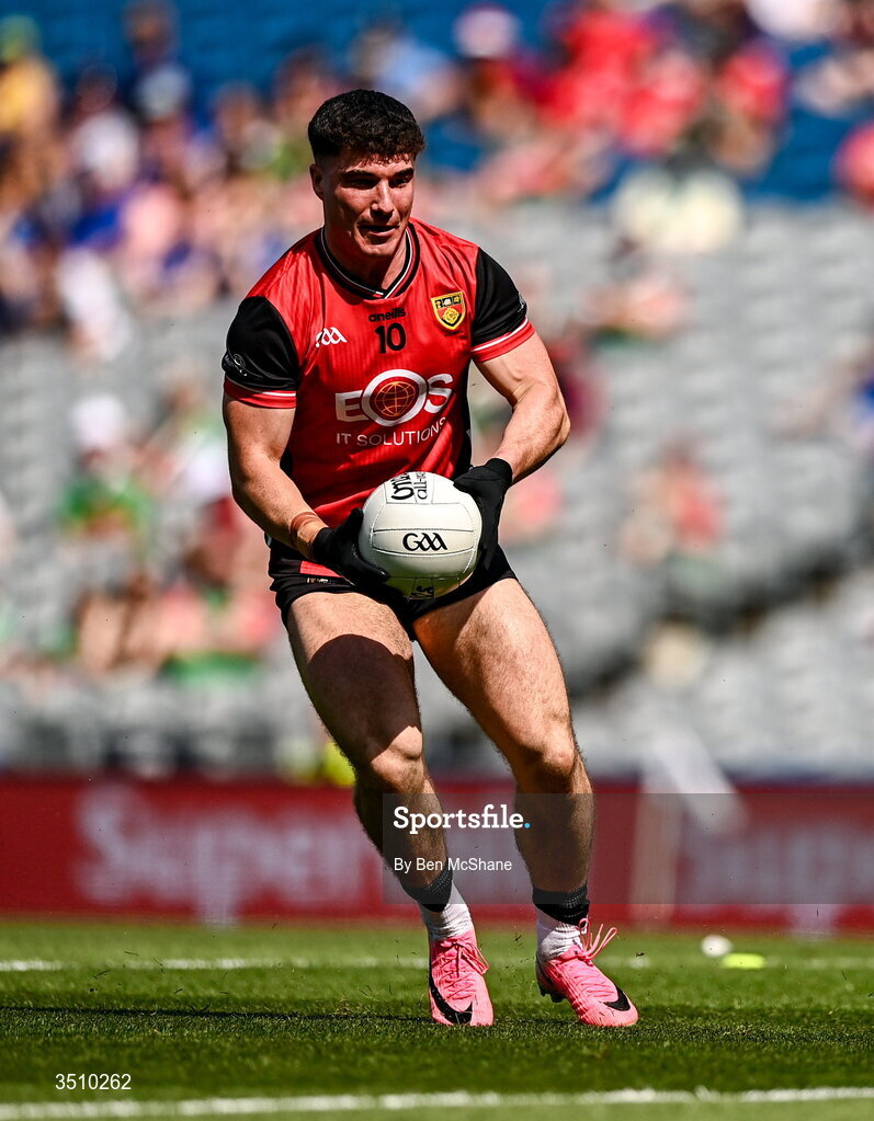 11 July 2026; Daniel Guinness of Down during the Tailteann Cup final match between Down and Wicklow at Croke Park in Dublin. Photo by Ben McShane/Sportsfile