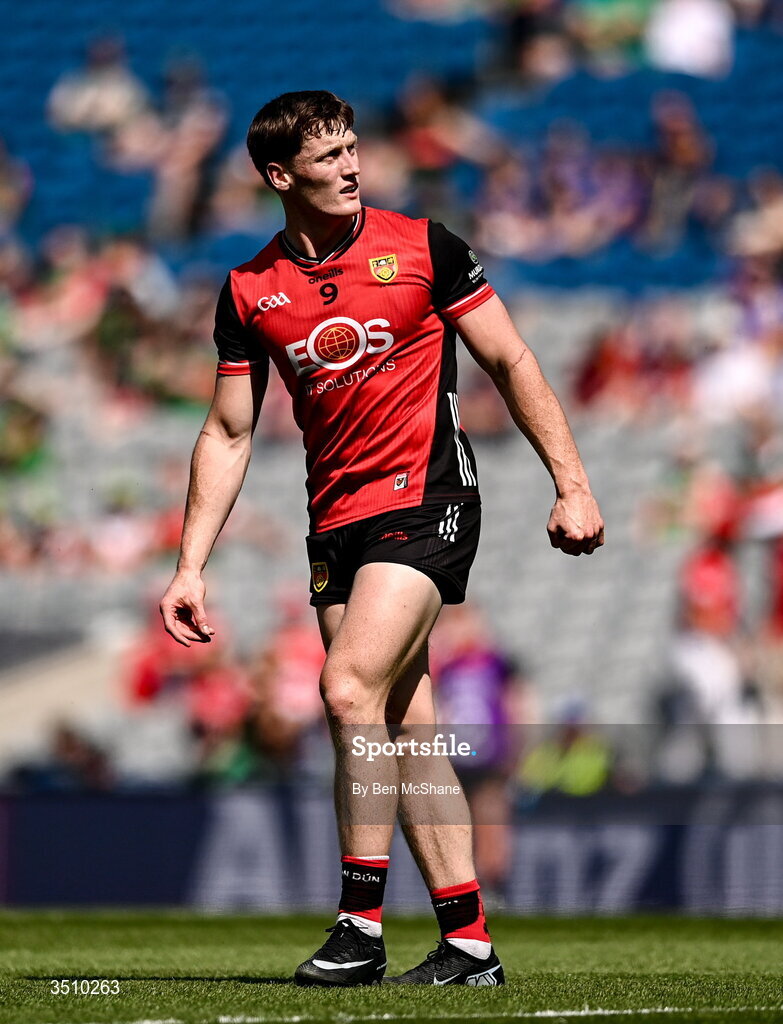 11 July 2026; Odhran Murdock of Down during the Tailteann Cup final match between Down and Wicklow at Croke Park in Dublin. Photo by Ben McShane/Sportsfile