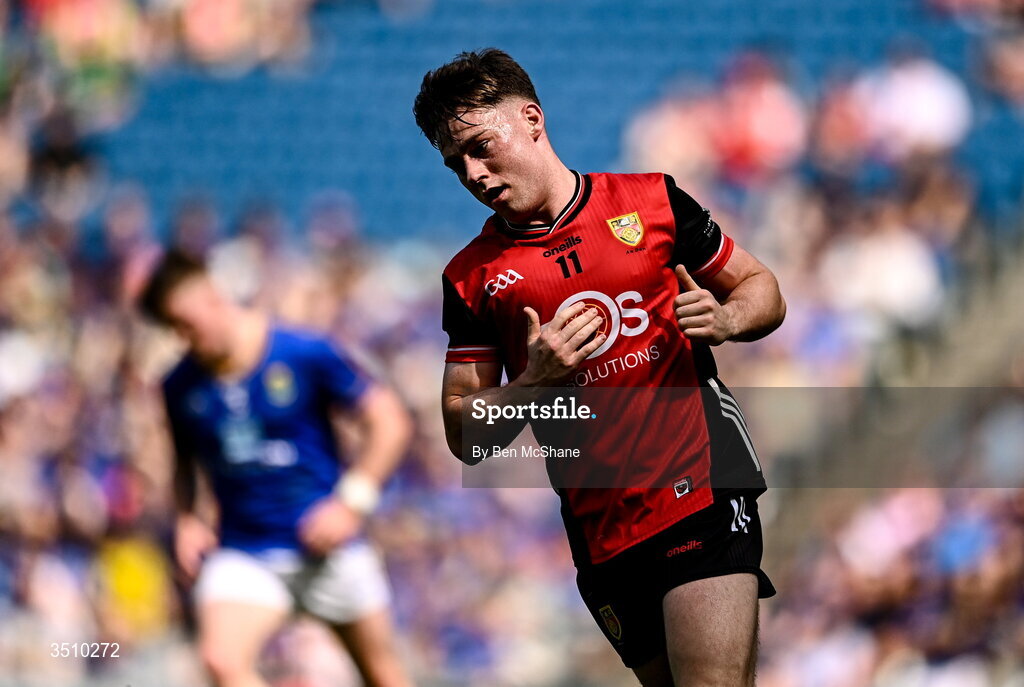 11 July 2026; Ceilum Doherty of Down during the Tailteann Cup final match between Down and Wicklow at Croke Park in Dublin. Photo by Ben McShane/Sportsfile