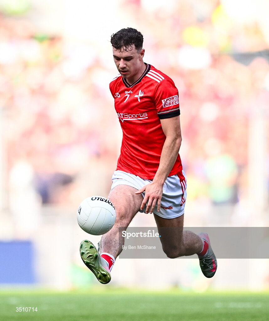 11 July 2026; Craig Lennon of Louth during the GAA Football All-Ireland Senior Championship semi-final match between Mayo and Louth at Croke Park in Dublin. Photo by Ben McShane/Sportsfile