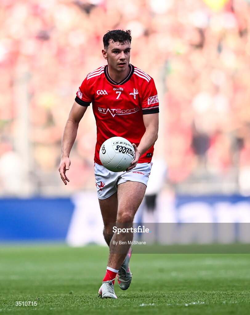 11 July 2026; Craig Lennon of Louth during the GAA Football All-Ireland Senior Championship semi-final match between Mayo and Louth at Croke Park in Dublin. Photo by Ben McShane/Sportsfile