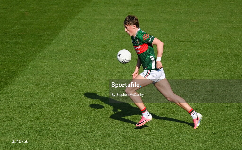 11 July 2026; Kobe McDonald of Mayo during the GAA Football All-Ireland Senior Championship semi-final match between Mayo and Louth at Croke Park in Dublin. Photo by Stephen McCarthy/Sportsfile