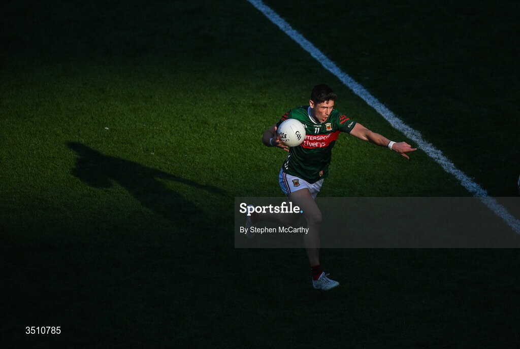 11 July 2026; Conor Loftus of Mayo during the GAA Football All-Ireland Senior Championship semi-final match between Mayo and Louth at Croke Park in Dublin. Photo by Stephen McCarthy/Sportsfile