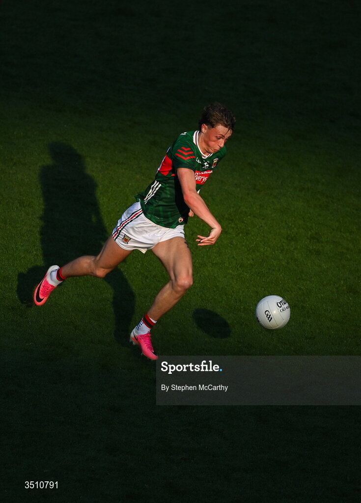 11 July 2026; Kobe McDonald of Mayo during the GAA Football All-Ireland Senior Championship semi-final match between Mayo and Louth at Croke Park in Dublin. Photo by Stephen McCarthy/Sportsfile