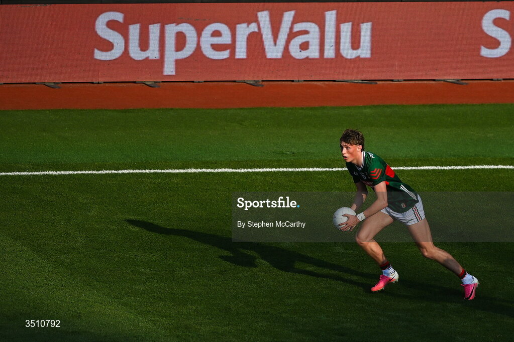11 July 2026; Kobe McDonald of Mayo during the GAA Football All-Ireland Senior Championship semi-final match between Mayo and Louth at Croke Park in Dublin. Photo by Stephen McCarthy/Sportsfile