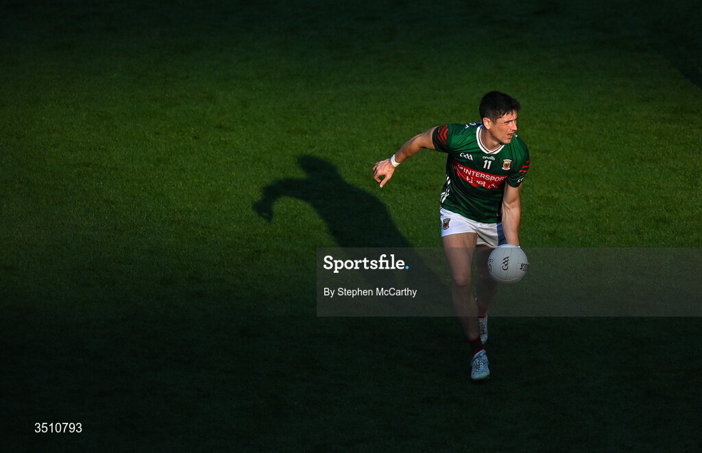 11 July 2026; Conor Loftus of Mayo during the GAA Football All-Ireland Senior Championship semi-final match between Mayo and Louth at Croke Park in Dublin. Photo by Stephen McCarthy/Sportsfile