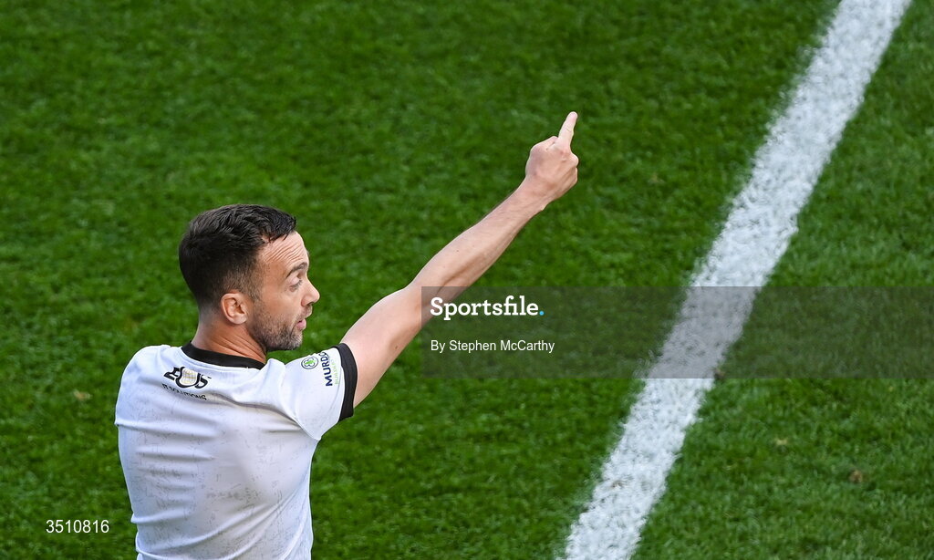 11 July 2026; Down manager Conor Laverty during the Tailteann Cup final match between Down and Wicklow at Croke Park in Dublin. Photo by Stephen McCarthy/Sportsfile