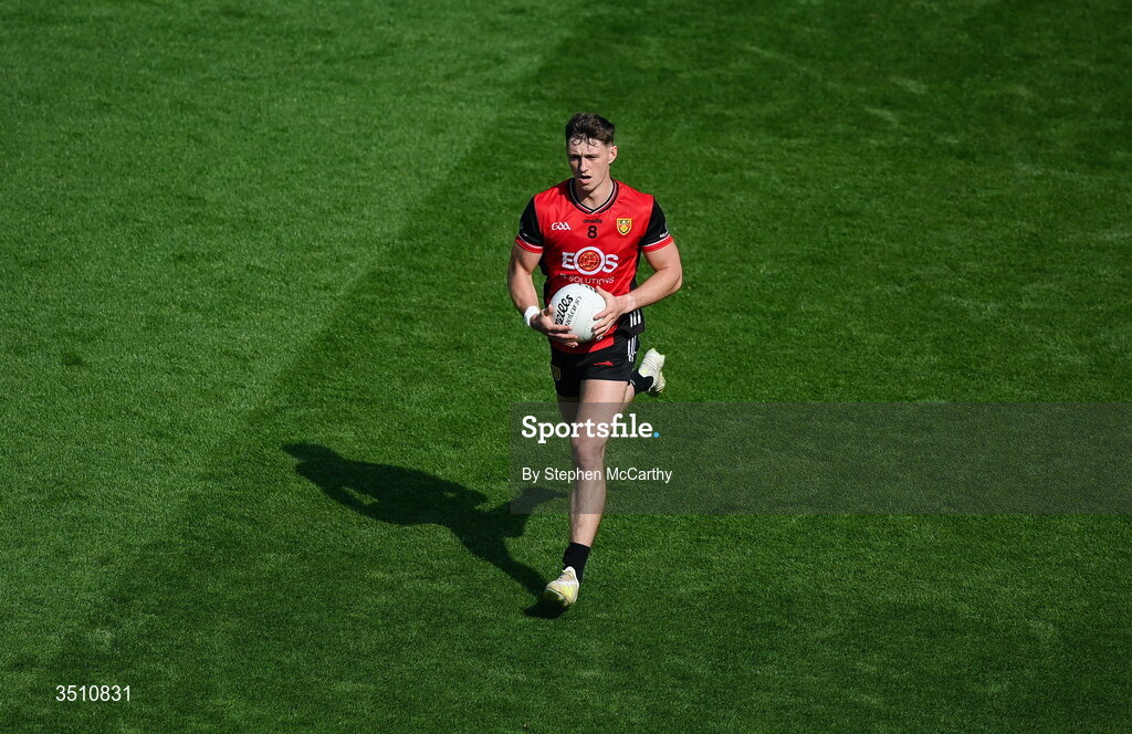 11 July 2026; Ryan McEvoy of Down during the Tailteann Cup final match between Down and Wicklow at Croke Park in Dublin. Photo by Stephen McCarthy/Sportsfile