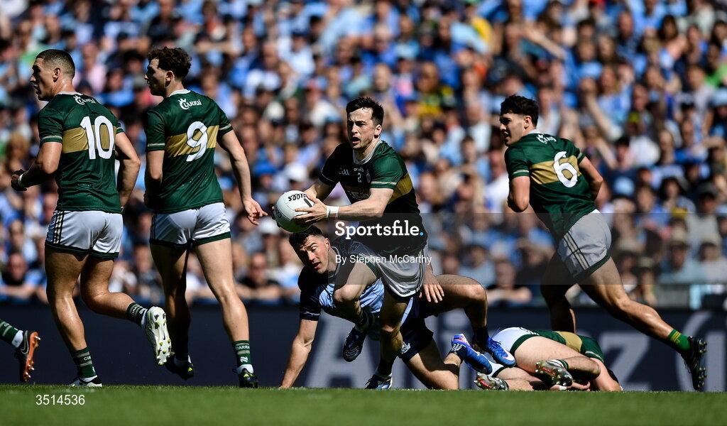 12 July 2026; Paul Murphy of Kerry during the GAA Football All-Ireland Senior Championship semi-final match between Dublin and Kerry at Croke Park in Dublin. Photo by Stephen McCarthy/Sportsfile