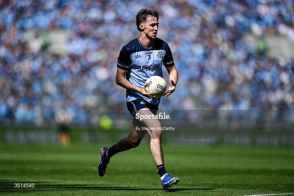 12 July 2026; Eoin Kennedy of Dublin during the GAA Football All-Ireland Senior Championship semi-final match between Dublin and Kerry at Croke Park in Dublin. Photo by Stephen McCarthy/Sportsfile
