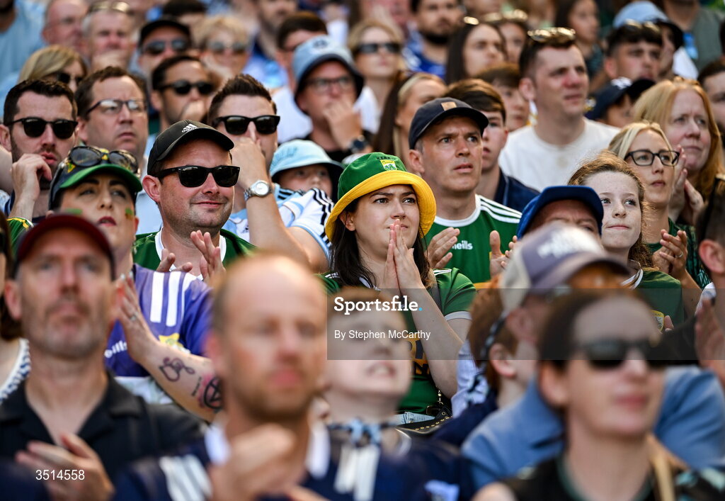 12 July 2026; Supporters during the GAA Football All-Ireland Senior Championship semi-final match between Dublin and Kerry at Croke Park in Dublin. Photo by Stephen McCarthy/Sportsfile
