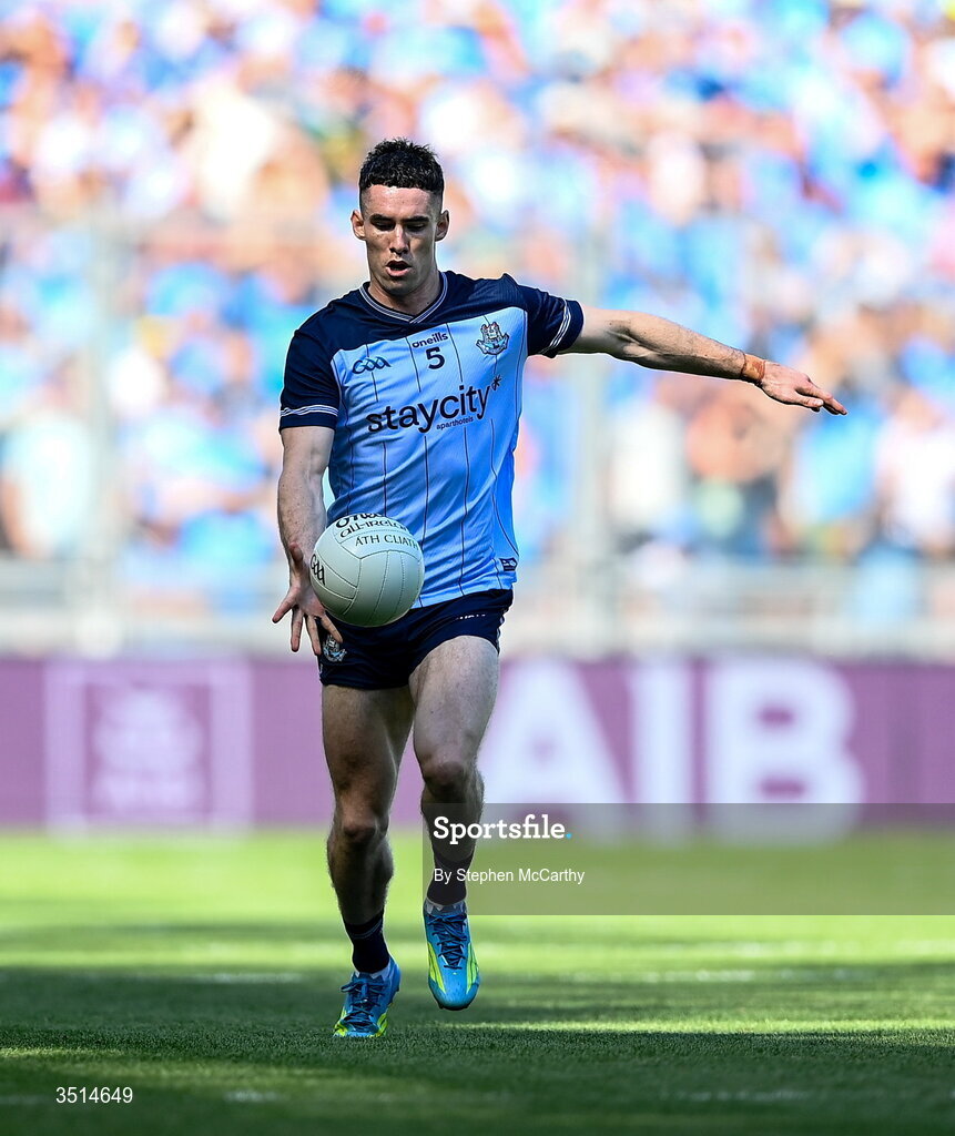 12 July 2026; Lee Gannon of Dublin during the GAA Football All-Ireland Senior Championship semi-final match between Dublin and Kerry at Croke Park in Dublin. Photo by Stephen McCarthy/Sportsfile