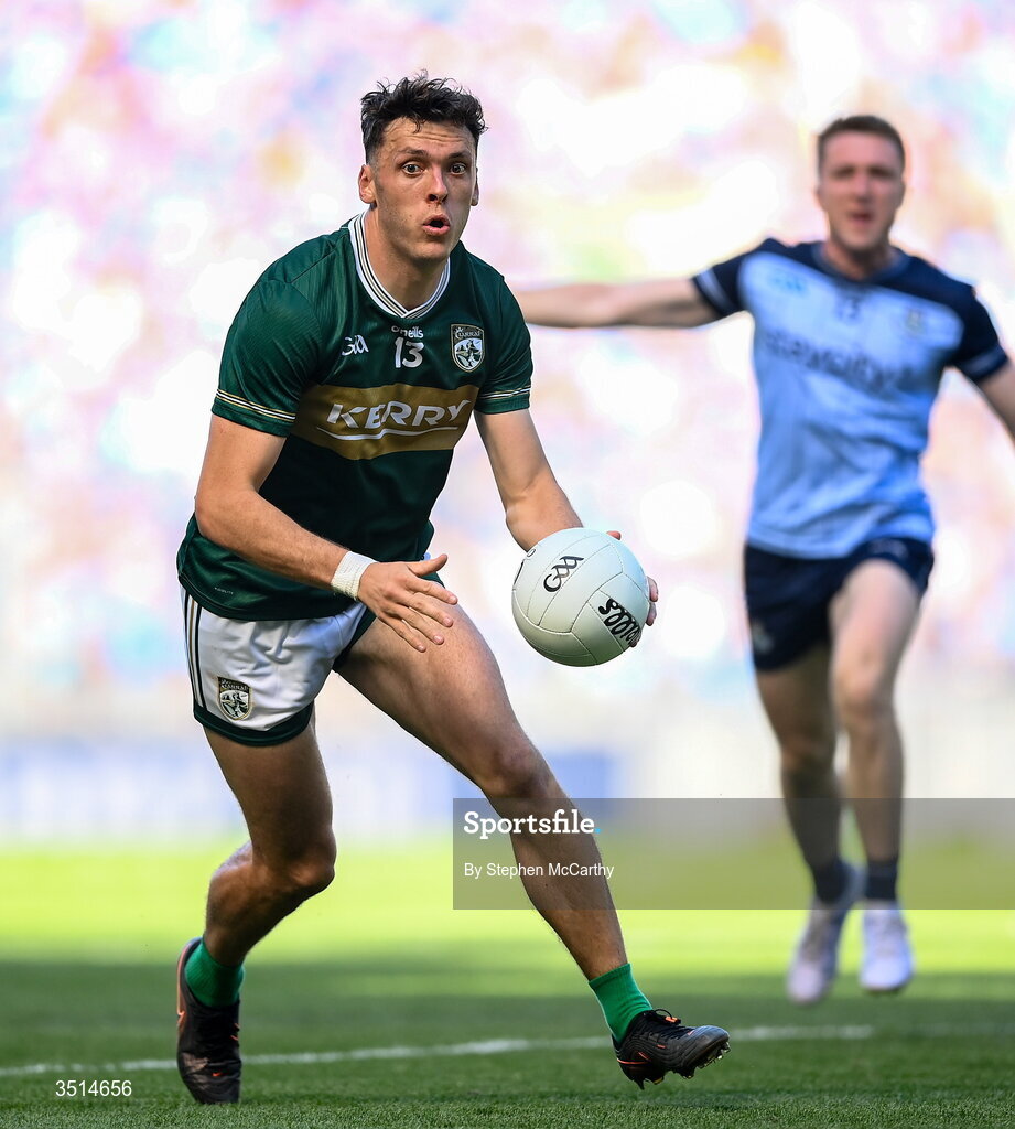 12 July 2026; David Clifford of Kerry during the GAA Football All-Ireland Senior Championship semi-final match between Dublin and Kerry at Croke Park in Dublin. Photo by Stephen McCarthy/Sportsfile