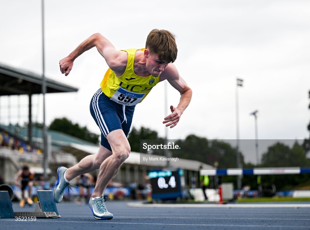 25 July 2026;Joe Doody of U.C.D. A.C. competing in the 400m heats during day one of the 123.ie National Senior Track & Field Championships 2026 at Morton Stadium in Dublin. Photo by Mark Kavanagh/Sportsfile