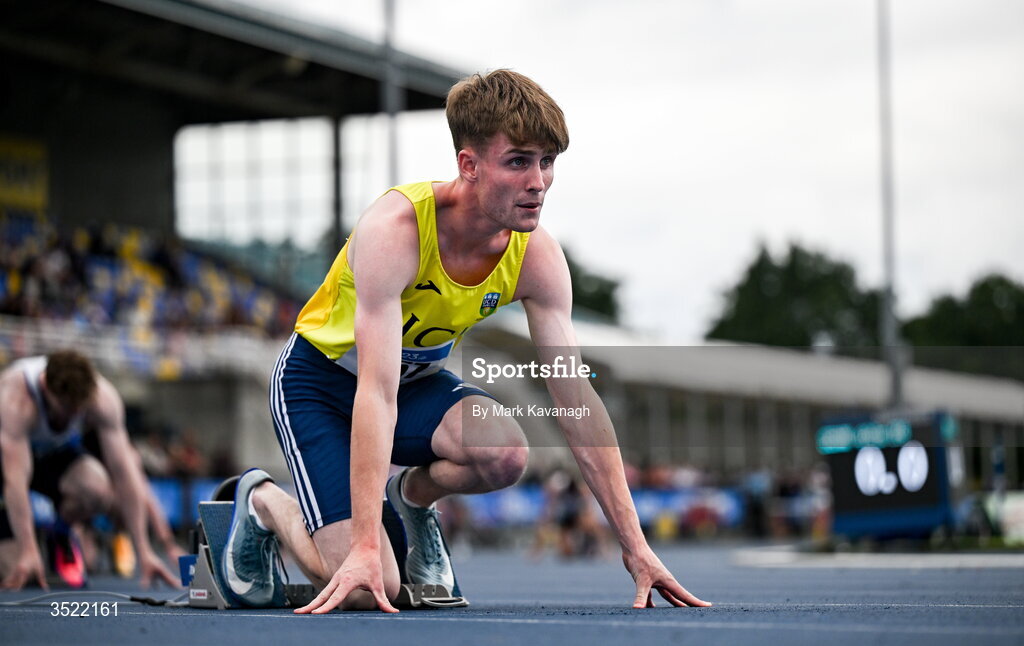 25 July 2026;Joe Doody of U.C.D. A.C. competing in the 400m heats during day one of the 123.ie National Senior Track & Field Championships 2026 at Morton Stadium in Dublin. Photo by Mark Kavanagh/Sportsfile