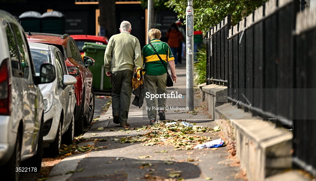 26 July 2026; Kerry supporters before the GAA Football All-Ireland Senior Championship final match between Kerry and Mayo at Croke Park in Dublin. Photo by Piaras Ó Mídheach/Sportsfile