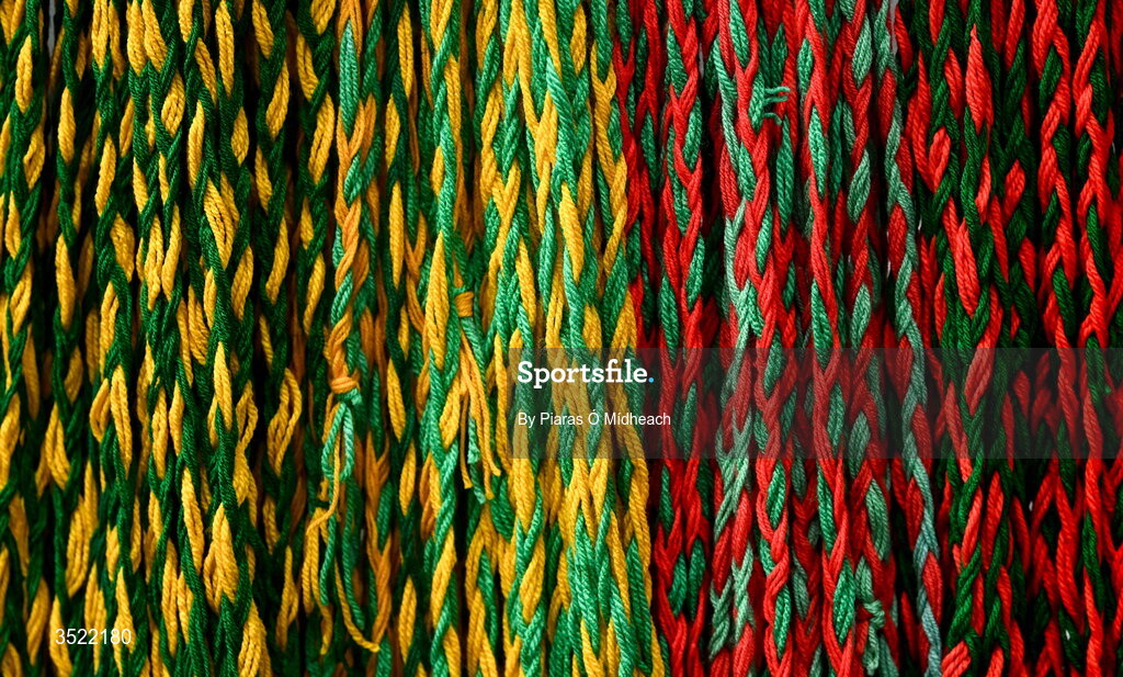 26 July 2026; Kerry and Mayo headbands before the GAA Football All-Ireland Senior Championship final match between Kerry and Mayo at Croke Park in Dublin. Photo by Piaras Ó Mídheach/Sportsfile